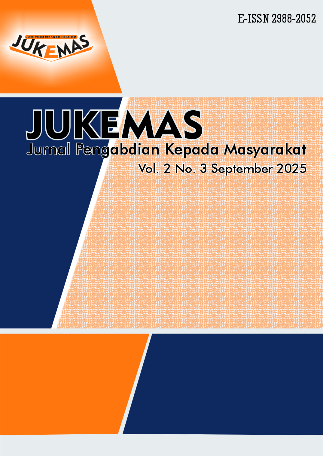 					View Vol. 2 No. 3 (2025):  JUKEMAS: Jurnal Pengabdian Kepada Masyarakat, September 2025
				